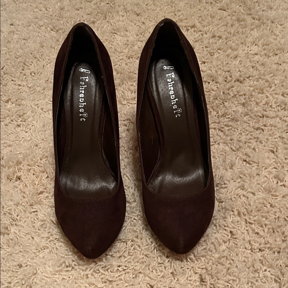 Fahrenheit Chic Dark Brown Heels